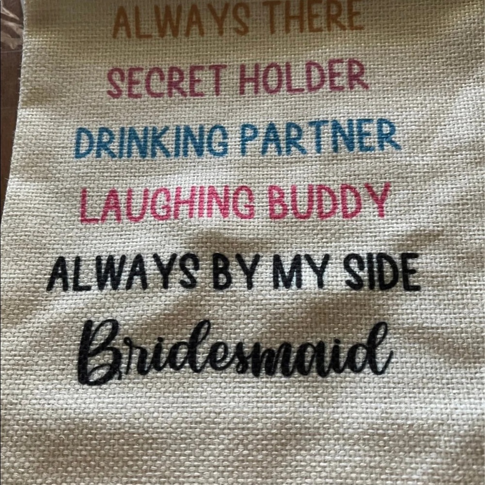 3/$10 NEW wine bag gift bag bestie bridesmaid - Picture 3 of 3